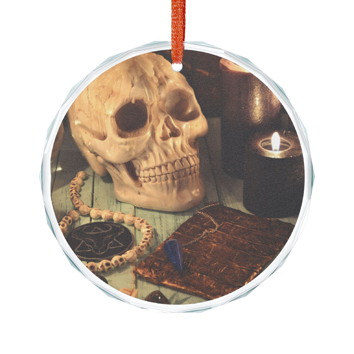 Gothic Skull Glass Ornament – B*28