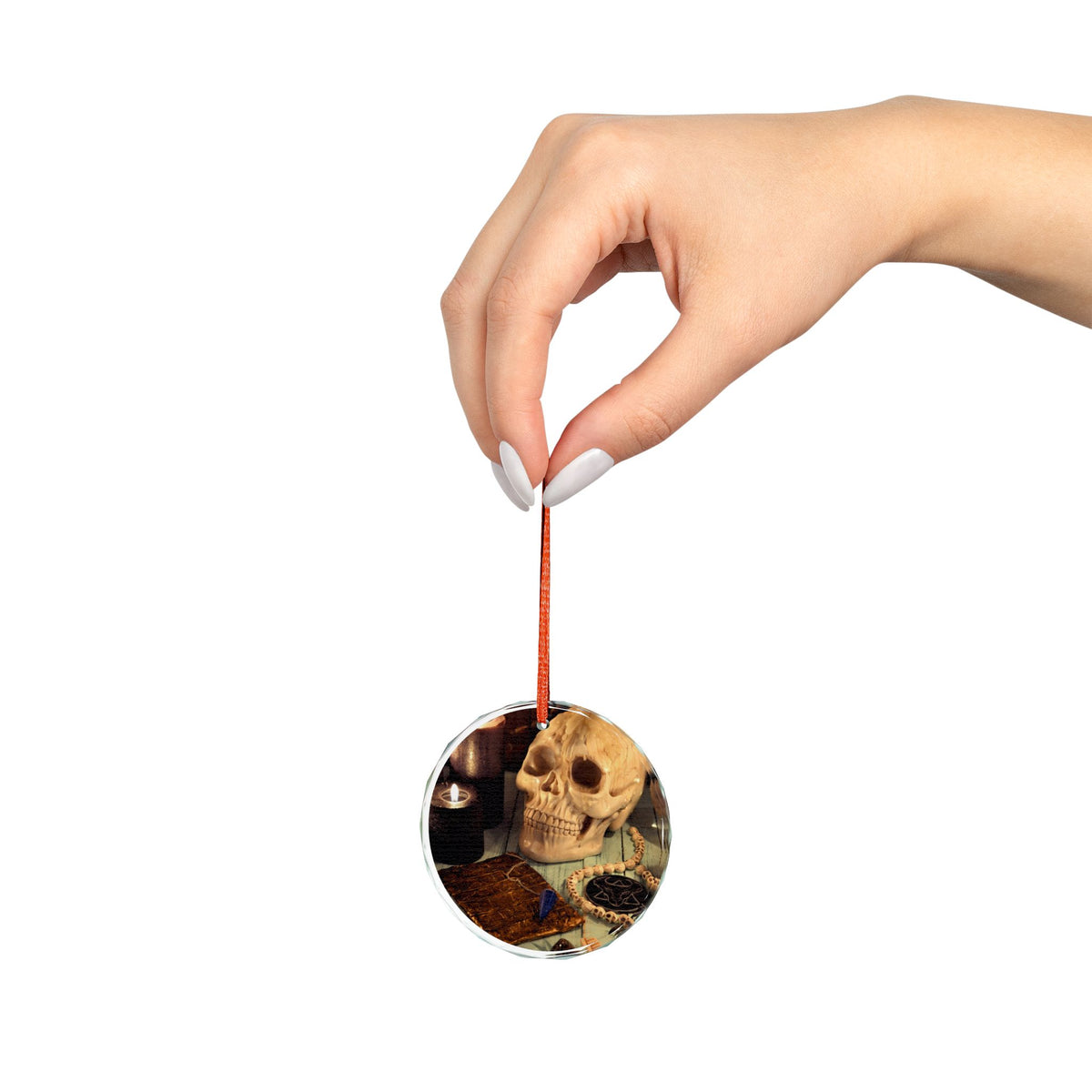 Gothic Skull Glass Ornament – B*28